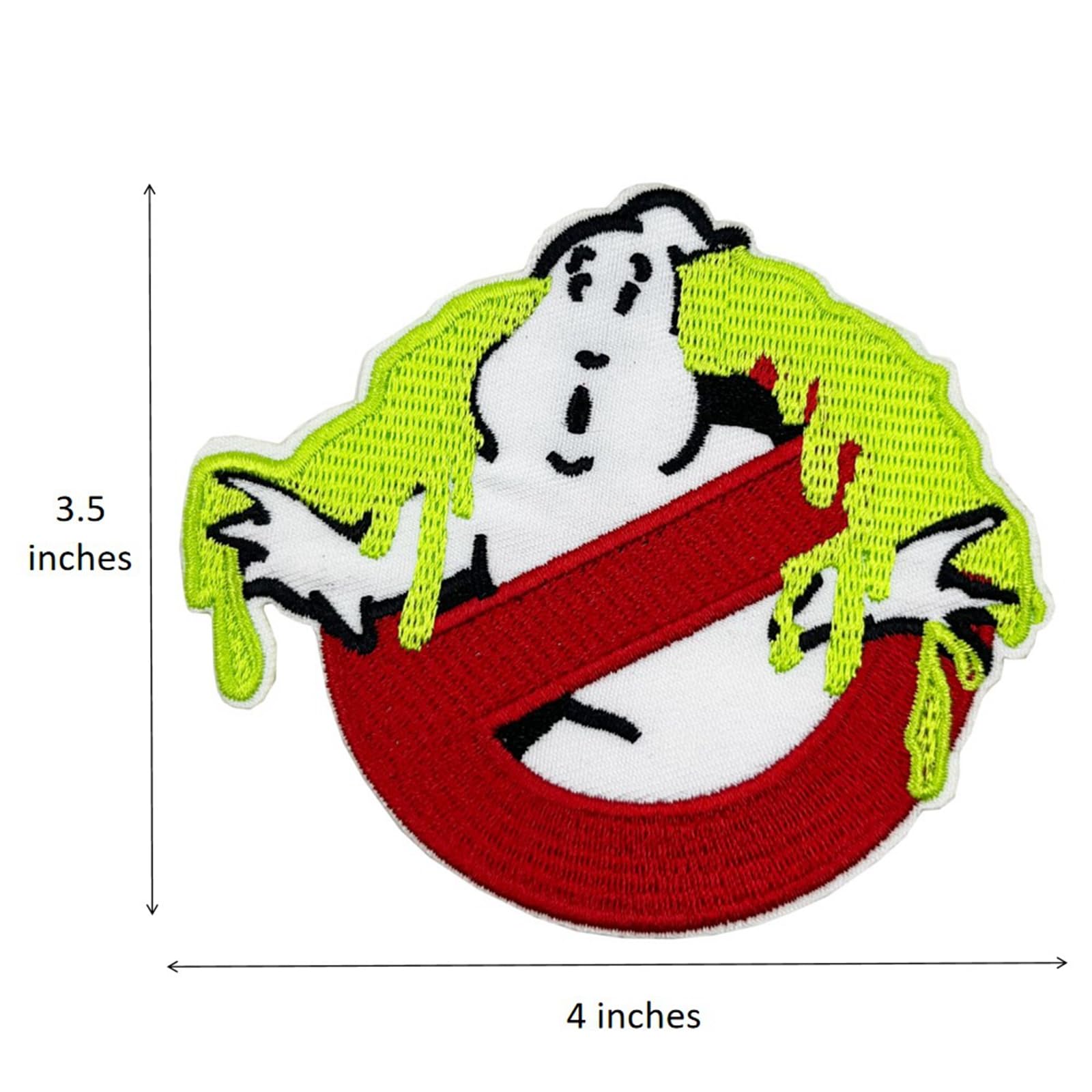 4'' Slimed Ghost Halloween Iron-On Patch - Embroidered Costume Accessory for DIY, Jackets, Bags & Halloween Decor