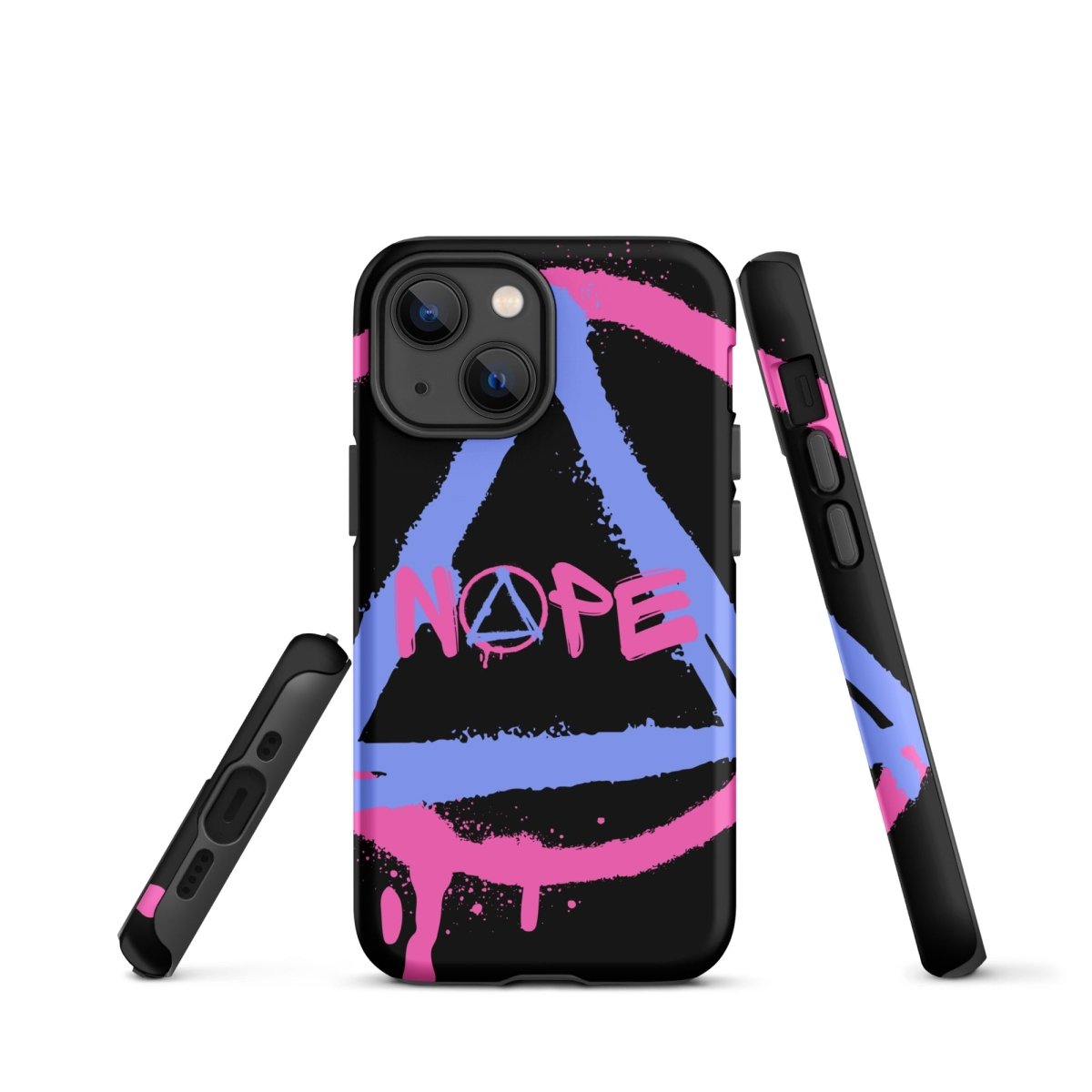 NOPE Symbol iPhone® Tough Case - Durable Protective Cover for iPhone 11/12/13/14/15 Pro Max - Anti-Scratch Shockproof Phone Case for Everyday Use & Outdoor Activities