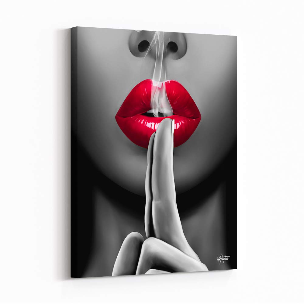 Inktuitive 'Smoldering Kiss' Motivational Canvas Wall Art for Home & Office - 40x30 Inch Inspirational Decor, Durable Frameless Print - Perfect for Living Room, Bedroom or Workspace Decor