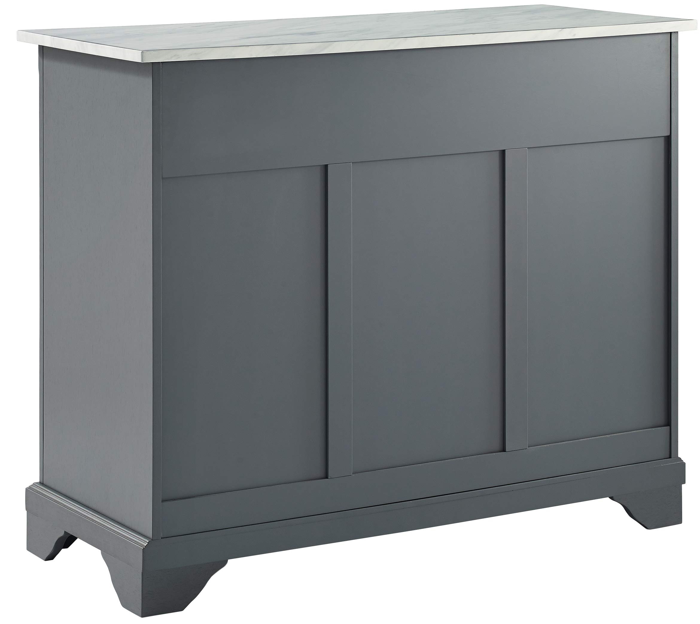 Crosley Avery Kitchen Island with Storage Shelves - Microwave Stand, Coffee Bar Station, Gray - Perfect for Small Kitchens, Breakfast Nooks & Home Bar Setups