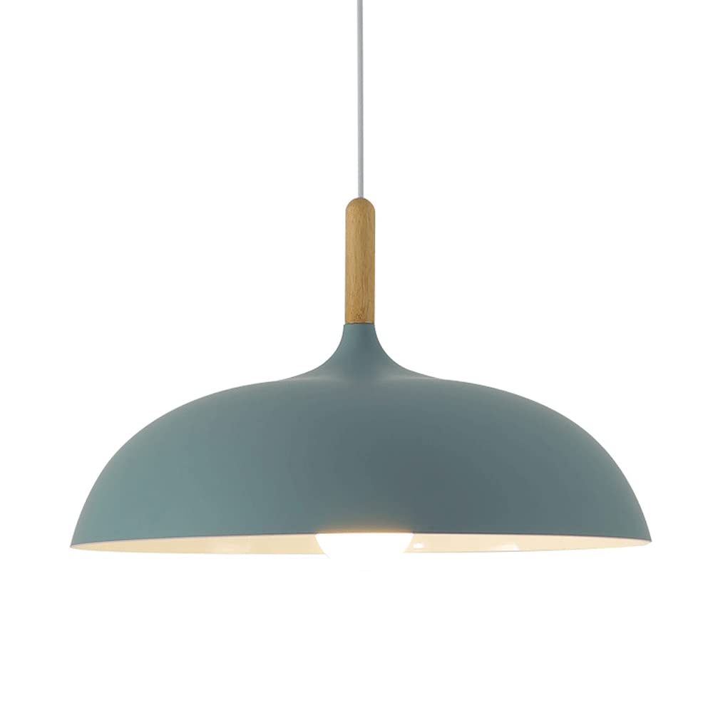Modern Wooden Pattern E27 Pendant Light - Minimalist Dome Ceiling Lamp for Kitchen Island, Dining Room, Living Room, Bedroom & Coffee Bar | Perfect for Farmhouse, Industrial & Scandinavian Home Decor