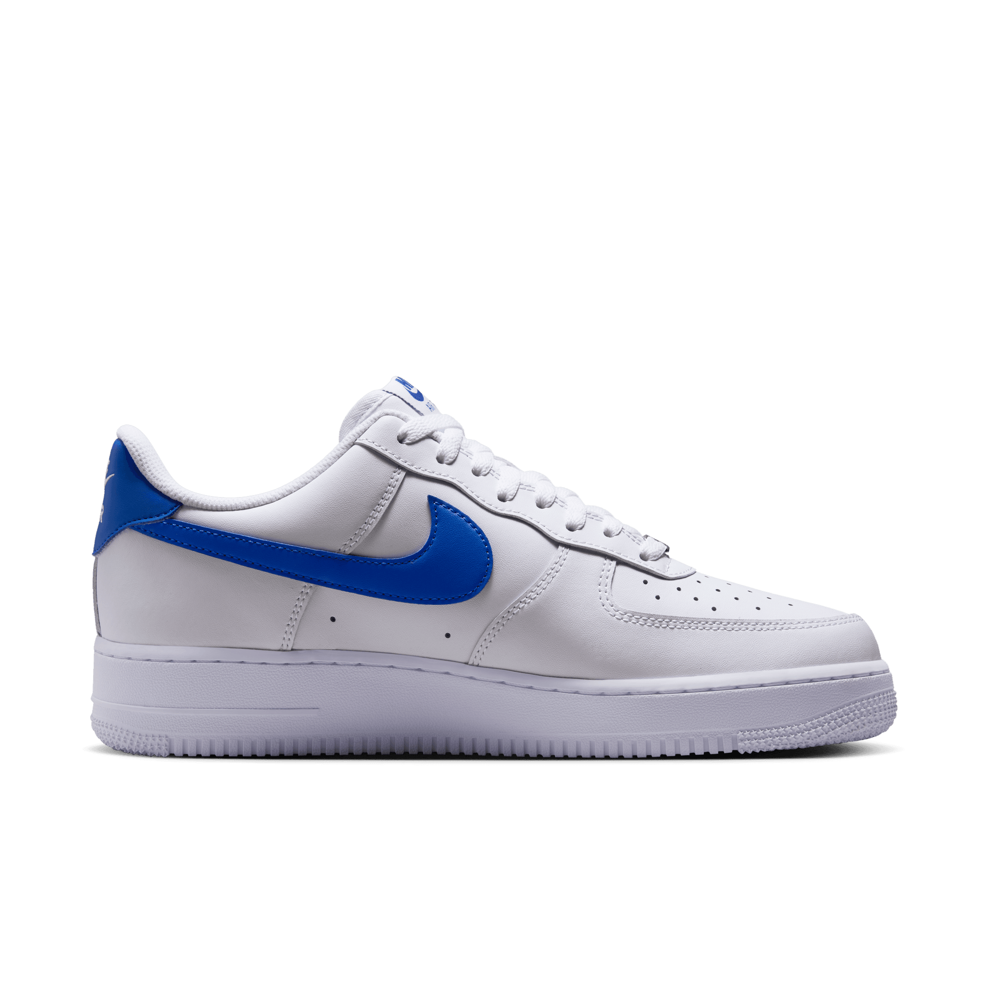 Nike Air Force 1 '07 Men's Sneakers - White & Hyper Royal Basketball Shoes for Casual Wear & Street Style