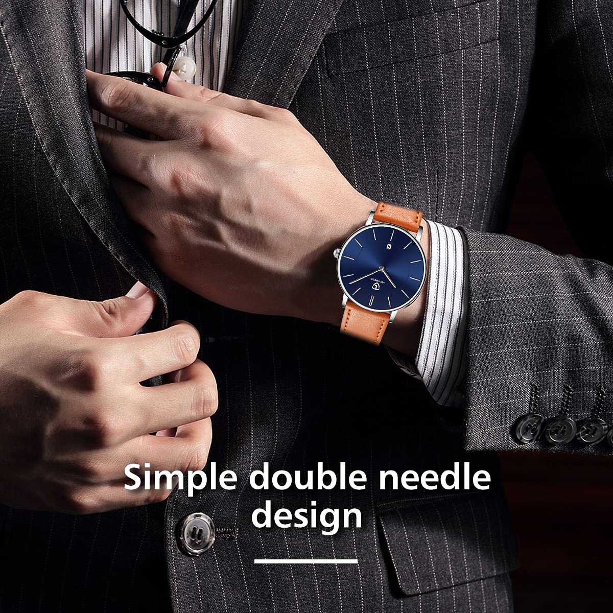 BEN NEVIS Men's Minimalist Analog Watch with Date & Leather Strap - Stylish Fashion Timepiece for Business, Casual & Everyday Wear