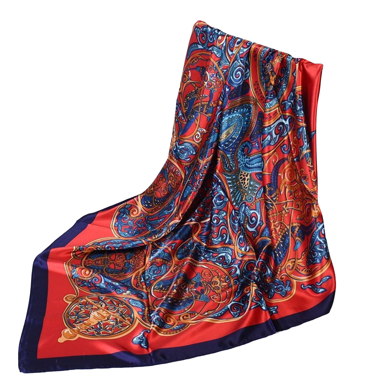 Boho Printed Silk Scarf for Women & Men - Lightweight Bandana Headband for Outdoor Activities, Travel, and Fashion Accessories