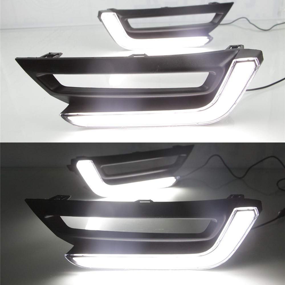 LED Daytime Running Lights for Honda CR-V 2017-2020 | 6000K White DRL with Yellow Turn Signals & Fog Lights | Perfect for Enhanced Visibility and Style Upgrade