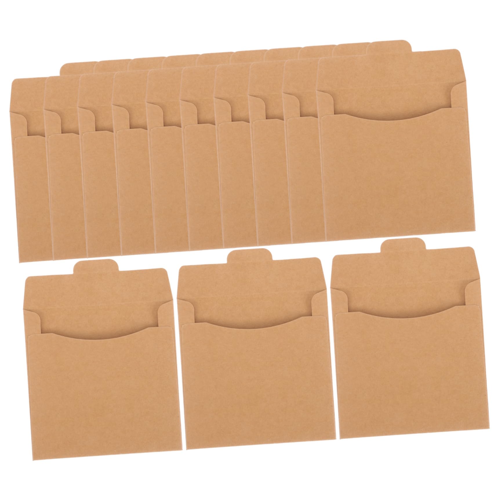 ARTIBETTER 50pcs Kraft Paper DVD Sleeves - Eco-Friendly Storage Envelopes for CDs, DVDs, Games | Perfect for Home, Office, School & Media Organization