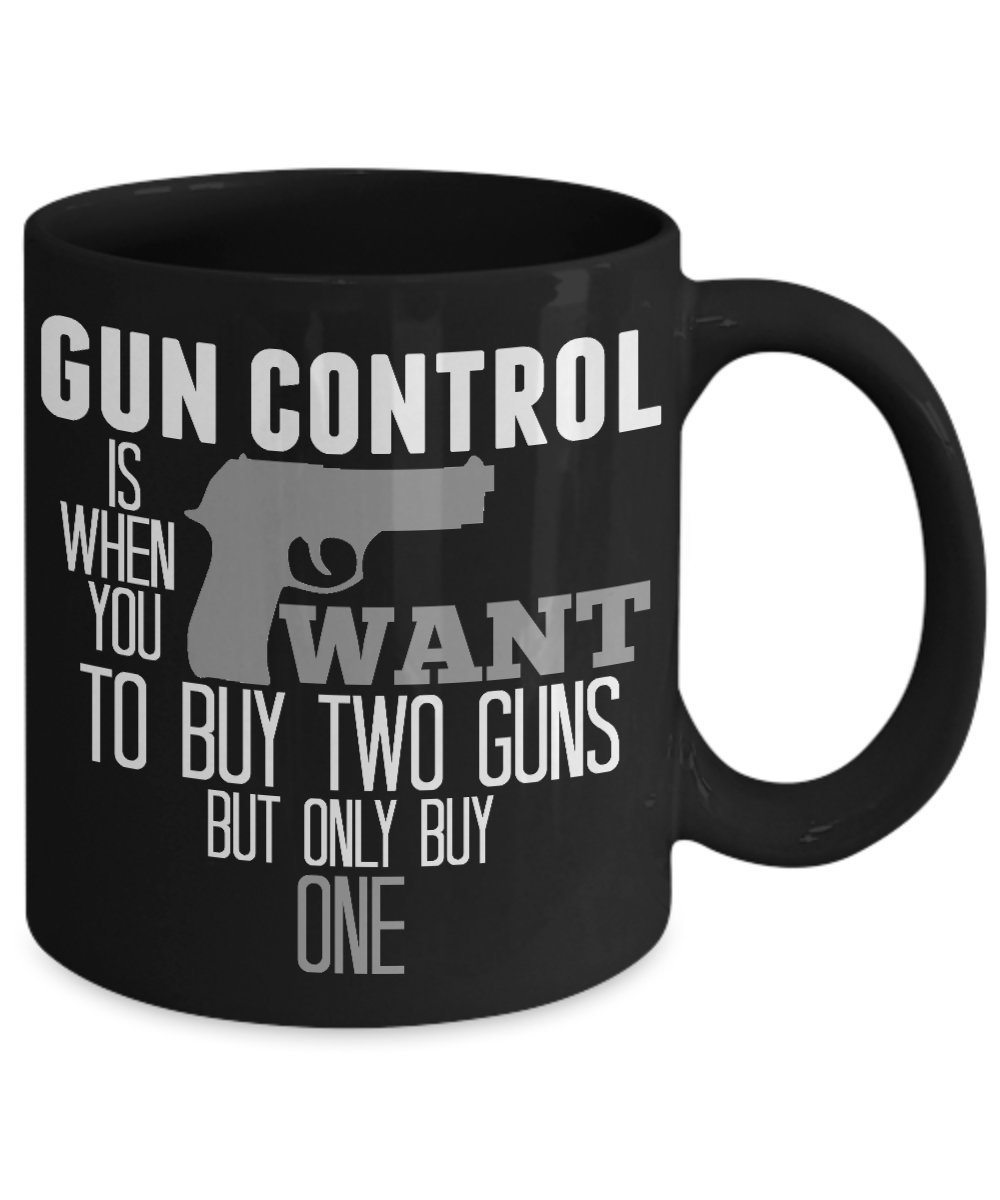 Gun Lovers Mug - 15oz Ceramic Coffee Cup with Funny Sayings for Gun Enthusiasts