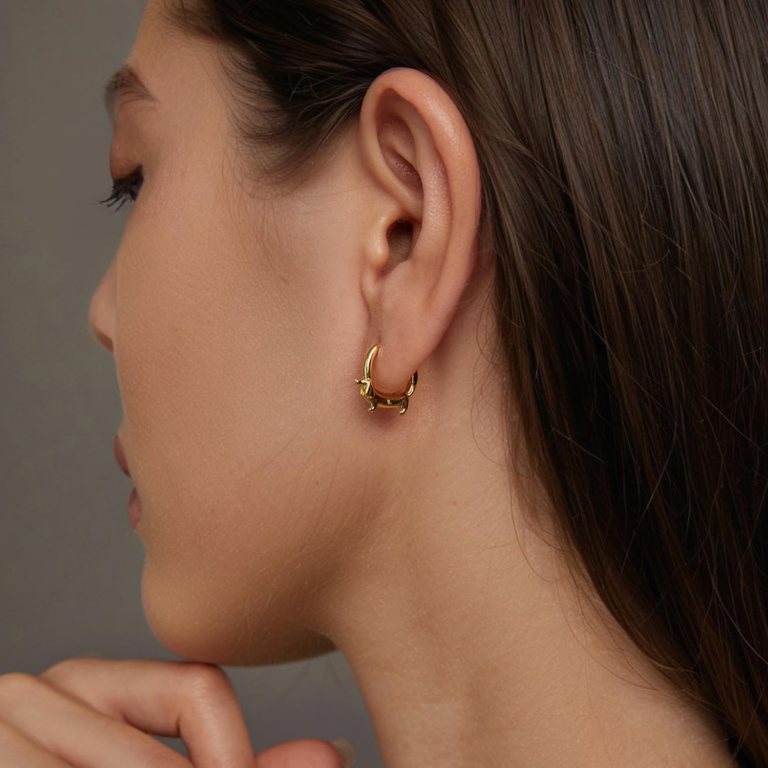 925 Sterling Silver Animal Hoop Earrings - Cute Panda, Dolphin, Cat & Dachshund Huggie Earrings for Women & Girls | Hypoallergenic, Lightweight Jewelry Gift | Perfect for Everyday Wear, Parties & Special Occasions
