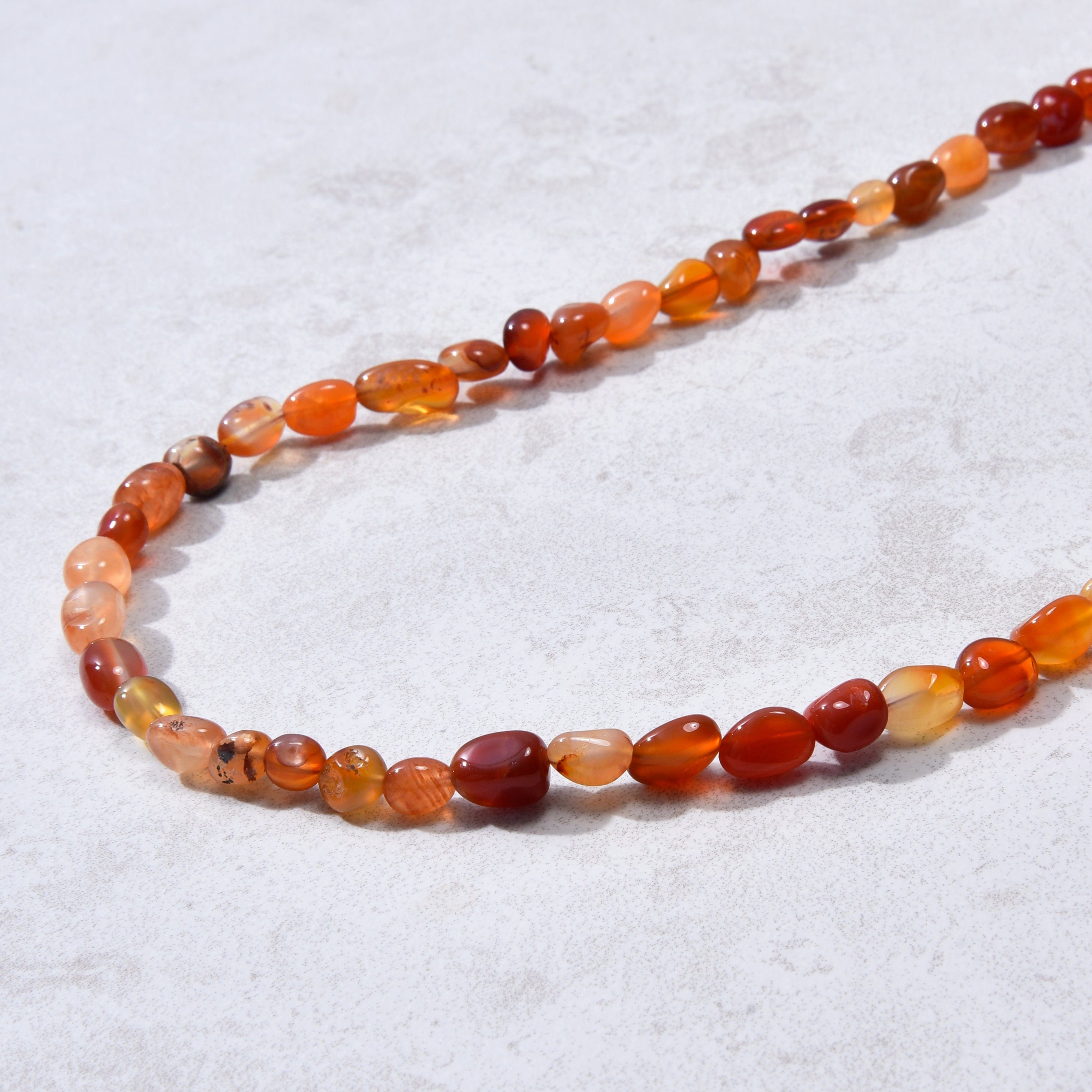 8mm Carnelian Beaded Necklace & Multi-Wrap Bracelet Set - Natural Gemstone Jewelry for Women, Boho Style, Healing Crystal, Gift for Her - Perfect for Meditation, Yoga, and Spiritual Healing