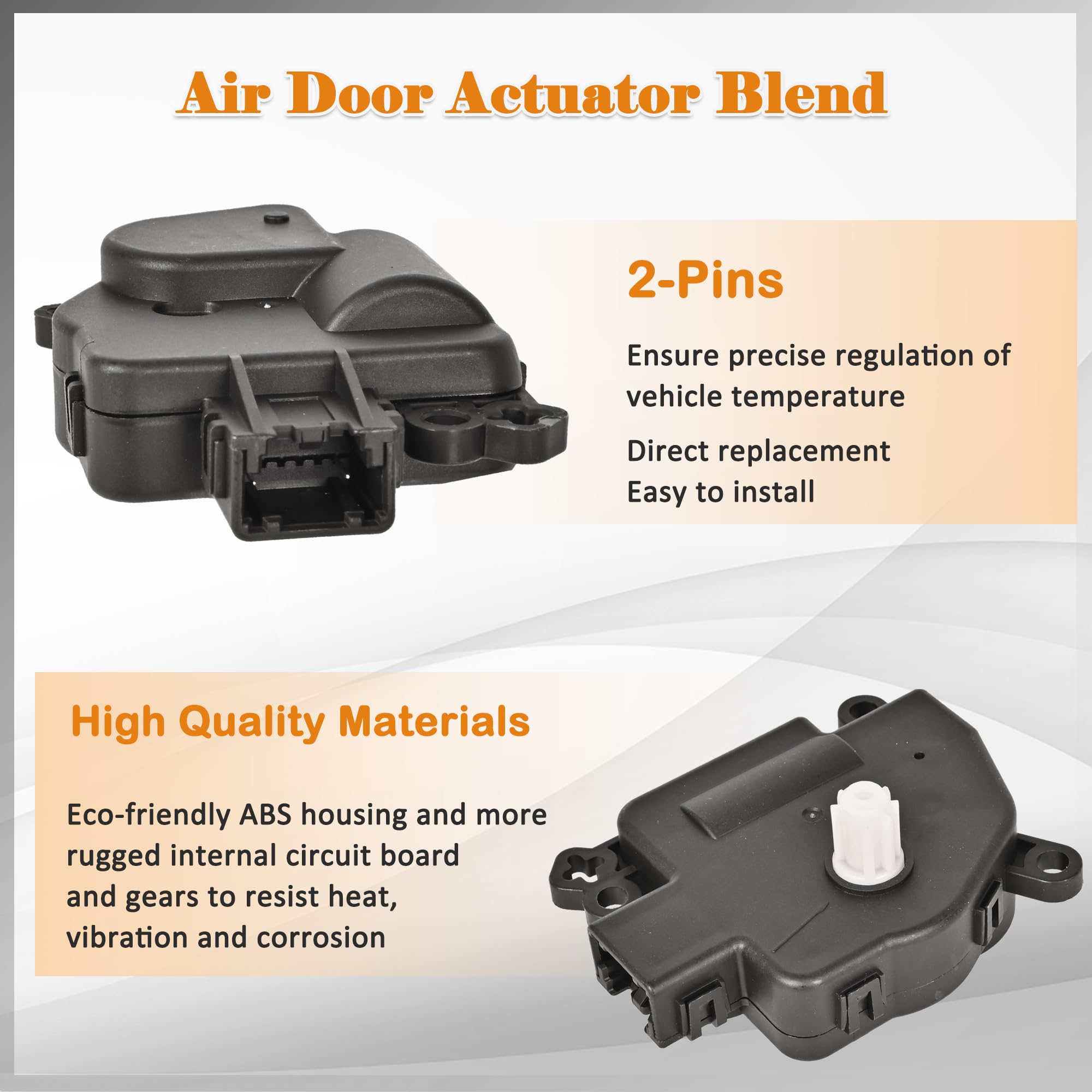 HVAC Blend Door Actuator Replacement for Chrysler 300 Town & Country Dodge Challenger Charger Dakota Grand Caravan Magnum Ram C/V - Compatible with 68033337AA 68031977AA 68238243AA - Perfect for Climate Control System Repair & Maintenance