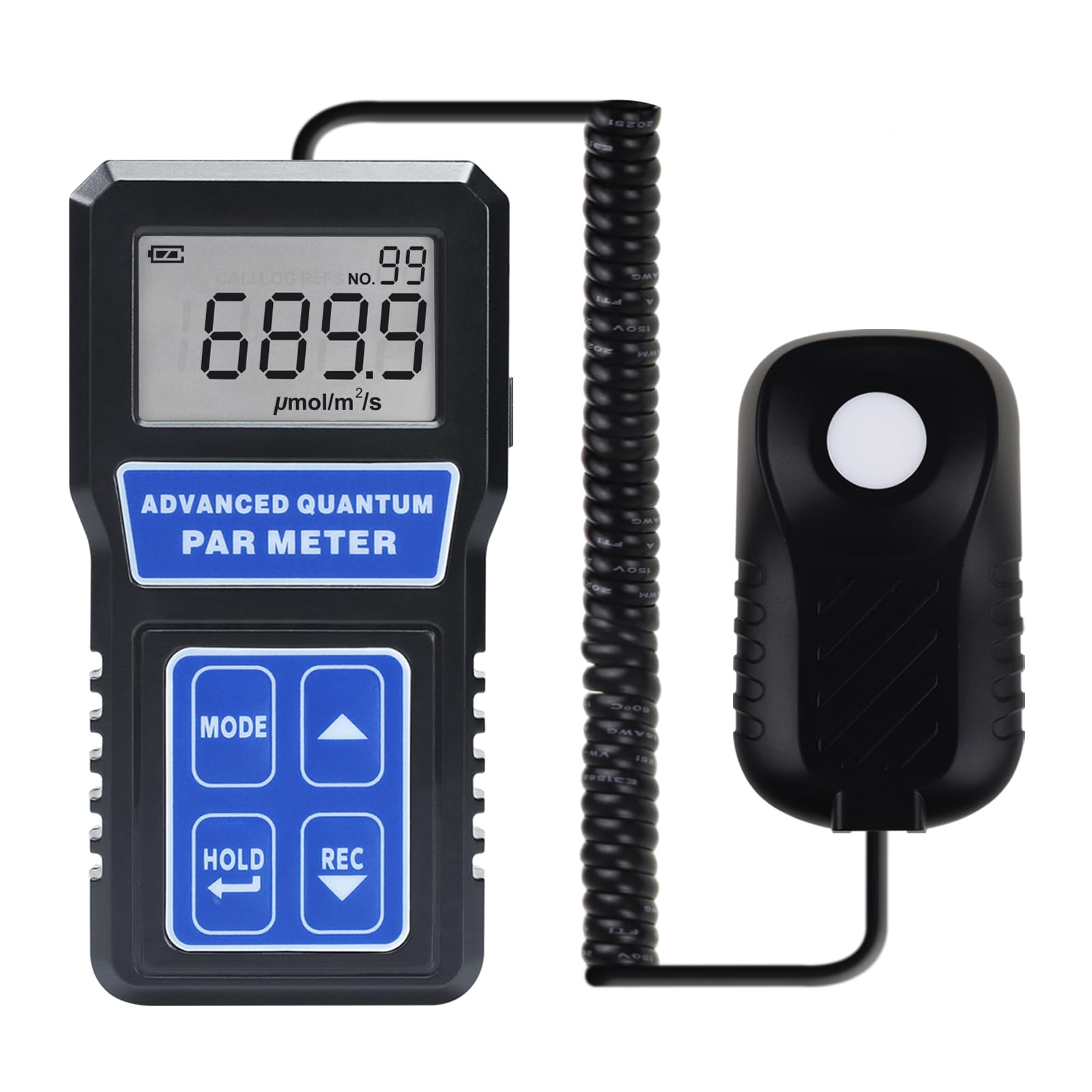 High Precision PAR Meter 400-700nm - PPFD Meter for LED Grow Lights with Data Logging & Calibration | Ideal for Greenhouse, Indoor Plants & Hydroponics | Measure Light Intensity for Optimal Plant Growth