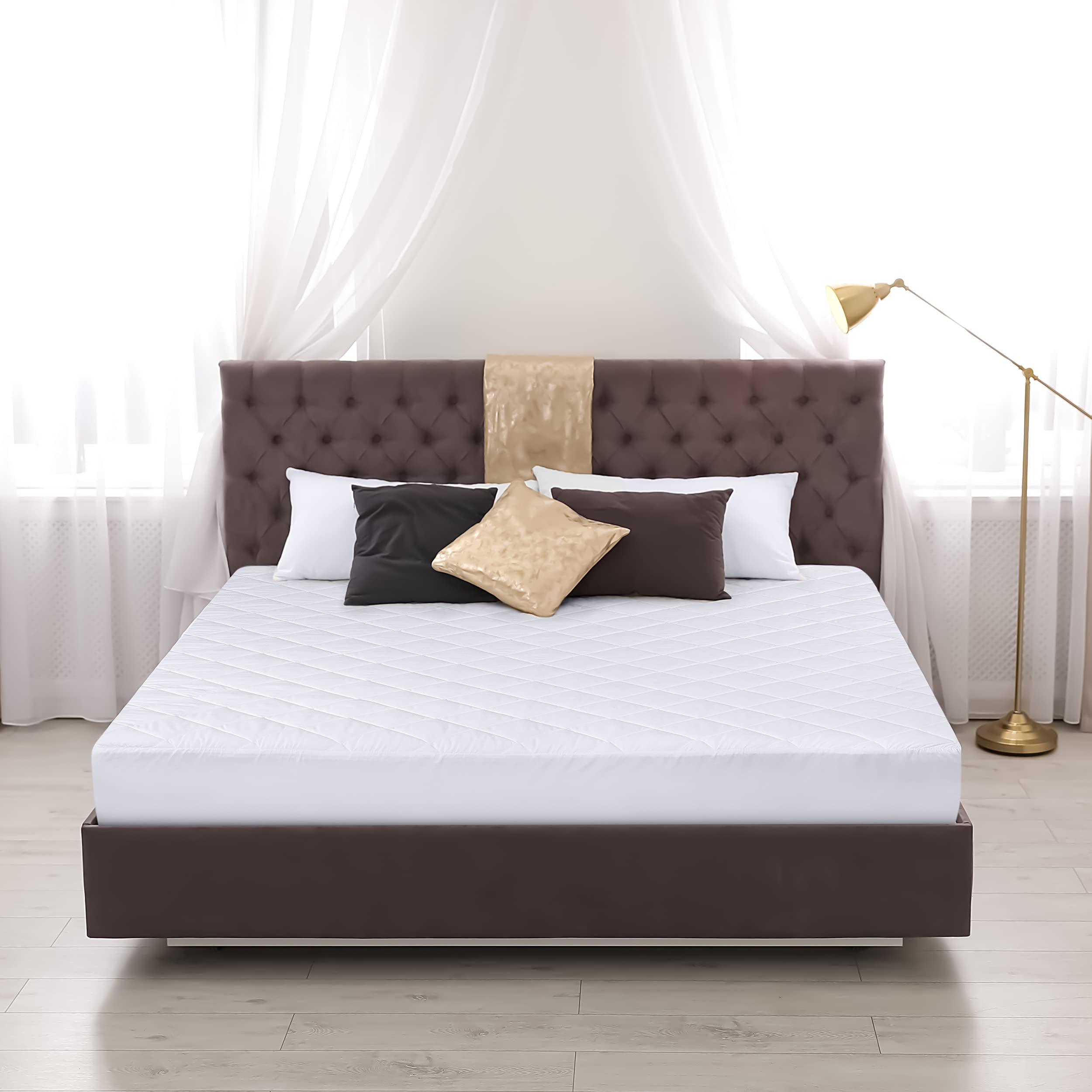Utopia Bedding Quilted Fitted Mattress Pad - Short Queen Size, 16