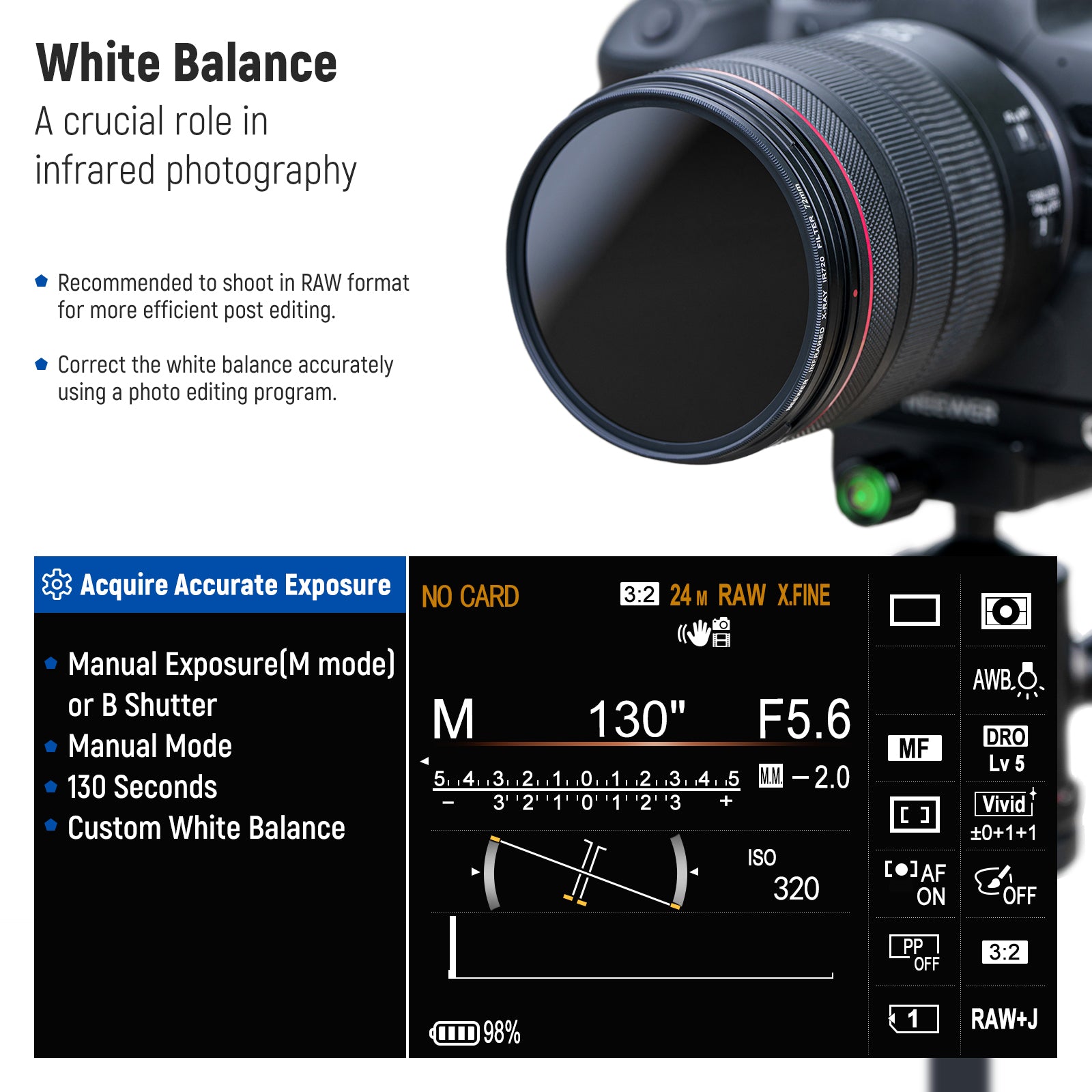NEEWER 4 Pack Professional Infrared Photography Filter Kit for DSLR Cameras - Enhance Night Vision & Creative Effects for Landscape, Astrophotography & Special FX Shots
