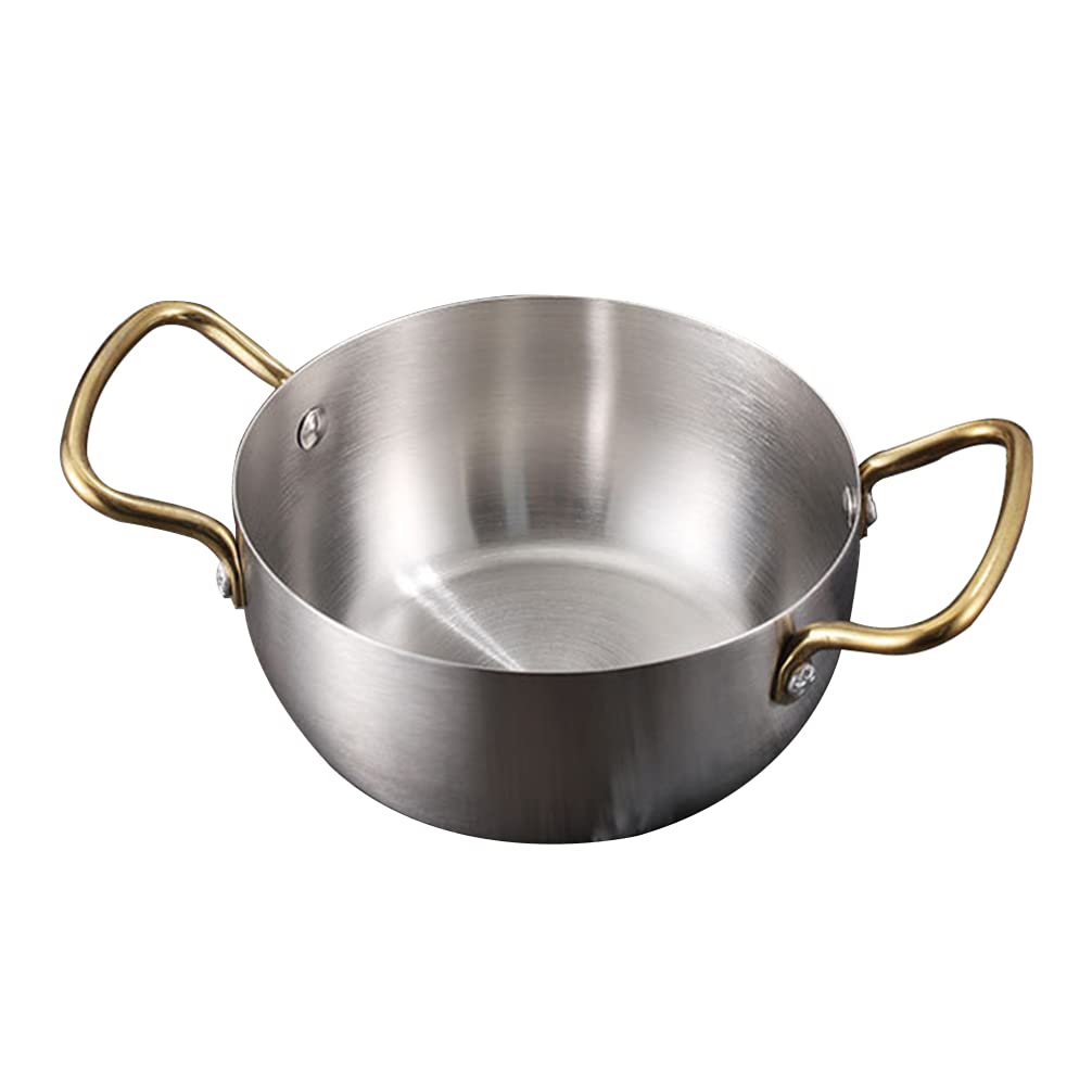 Hemoton 18cm Stainless Steel Soup Pot - Non Stick Multi-Functional Kitchen Cookware for Ramen, Noodles, Korean Food & Stir Fry | Durable Everyday Cooking Pan, Stockpot & Wok for Home Chefs | Perfect for Soups, Stews & Asian Cuisine