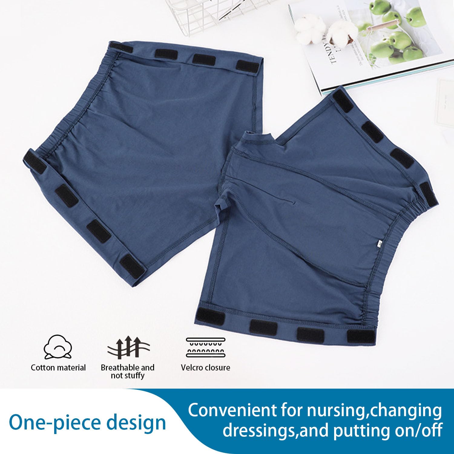 3 Pack Tear Away Underwear for Women - Post Surgery Boxer Briefs | Disabled Adaptive Underwear | Incontinence Stick-on Briefs - Comfortable & Easy to Wear for Recovery, Elderly Care & Hospital Use