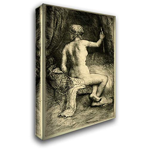 Rembrandt The Woman with The Arrow 18x24 Inch Gallery Wrapped Canvas Art Print - Perfect for Living Room, Bedroom & Office Wall Decor