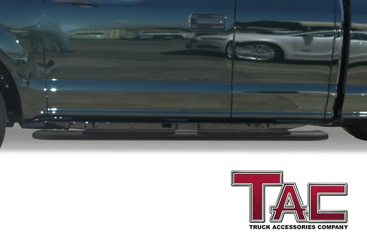 TAC Side Steps for Ford F150 F250 Super Cab - Black Off-Road Nerf Bars (2pcs) | Perfect for Truck Pickup & Off-Roading