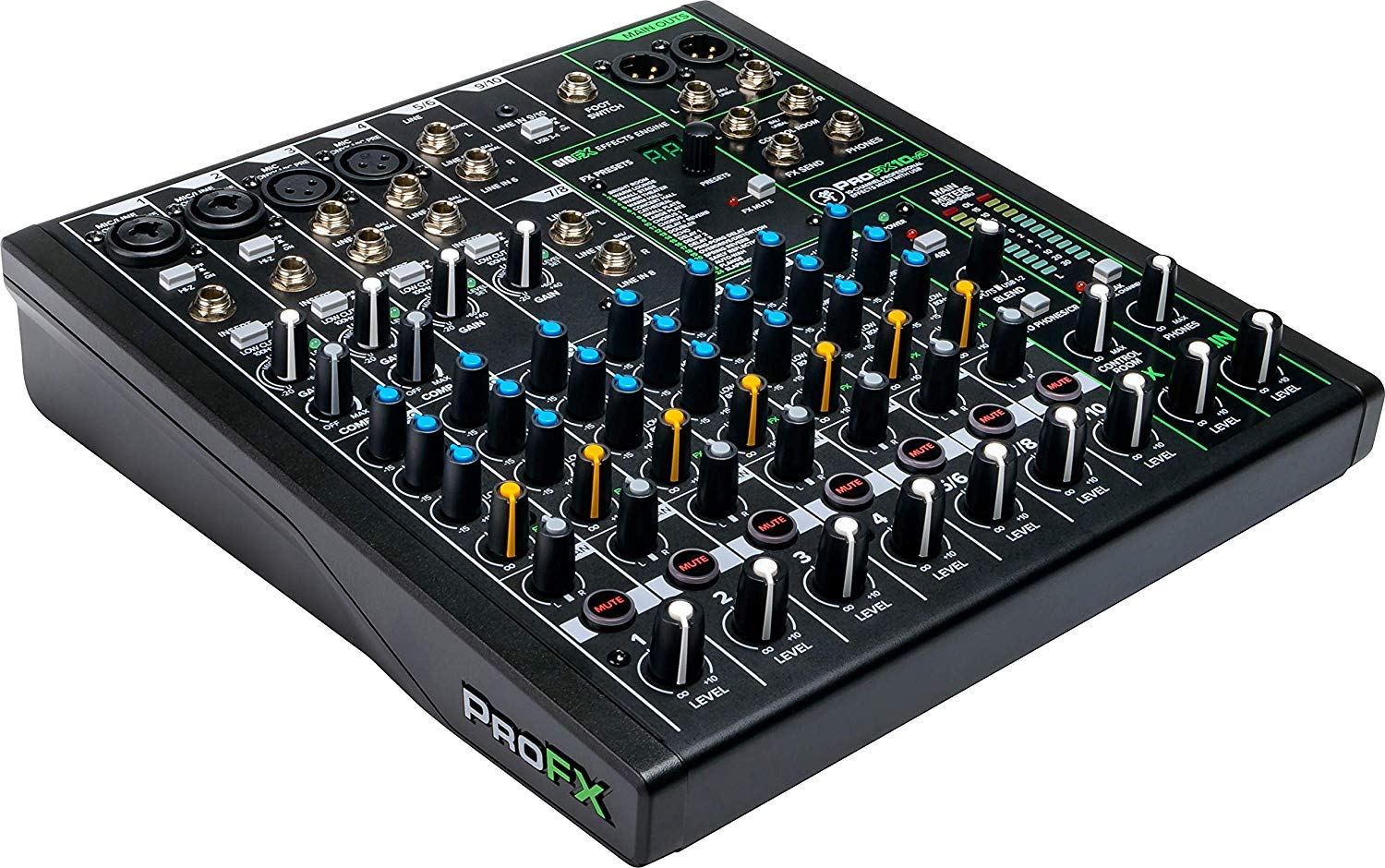 Mackie ProFX10v3 10-Channel Professional Audio Mixer with USB, Built-In Effects, TH02 Headphones, EMB XLR Cables & Gravity Magnet Phone Holder - Perfect for Live Performances, Podcasting & Home Studio Recording