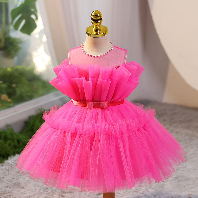 Baby Girl Christening Dress | Toddler Birthday Party Gown | Yellow Puffy Princess Dress for Special Occasions | Baptism, First Communion & Photo Shoots