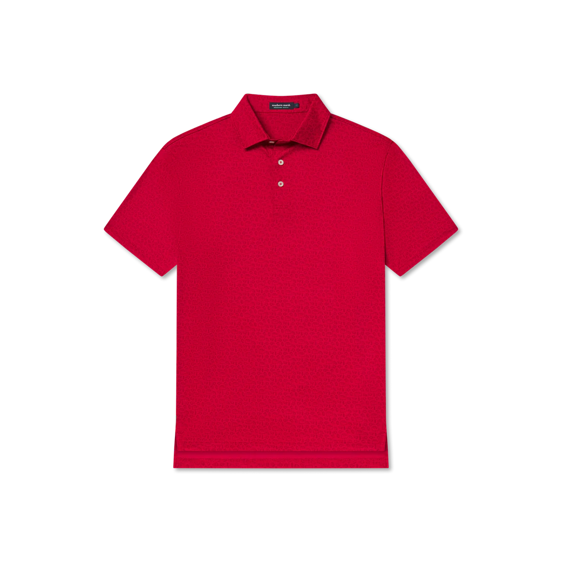 Southern Marsh Men's Performance Polo Shirt - Moisture Wicking, Breathable Golf & Casual Wear - Red Goal Line Design for Sports & Outdoor Activities