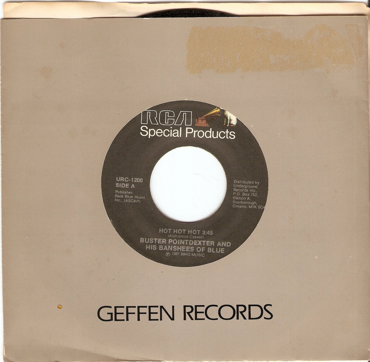 Buster Pointdexter & His Banshees of Blue - Turn Up the Radio Autograph 45 RPM Record | Vintage Music Collectible | Perfect for DJs, Music Enthusiasts & Retro Decor