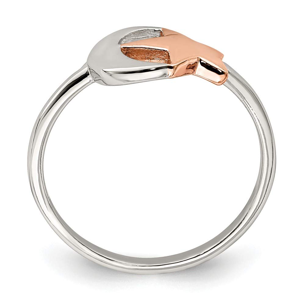 925 Sterling Silver Rose Gold Moon & Star Ring for Women - Elegant Celestial Jewelry for Everyday Wear, Gift Giving & Boho Fashion