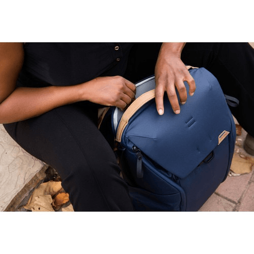 Peak Design Everyday Backpack 20L v2 - Waterproof Camera Backpack for Photographers & Travel - Durable Laptop Backpack with Customizable Storage - Midnight Blue - Perfect for Hiking, Commuting & Urban Adventures