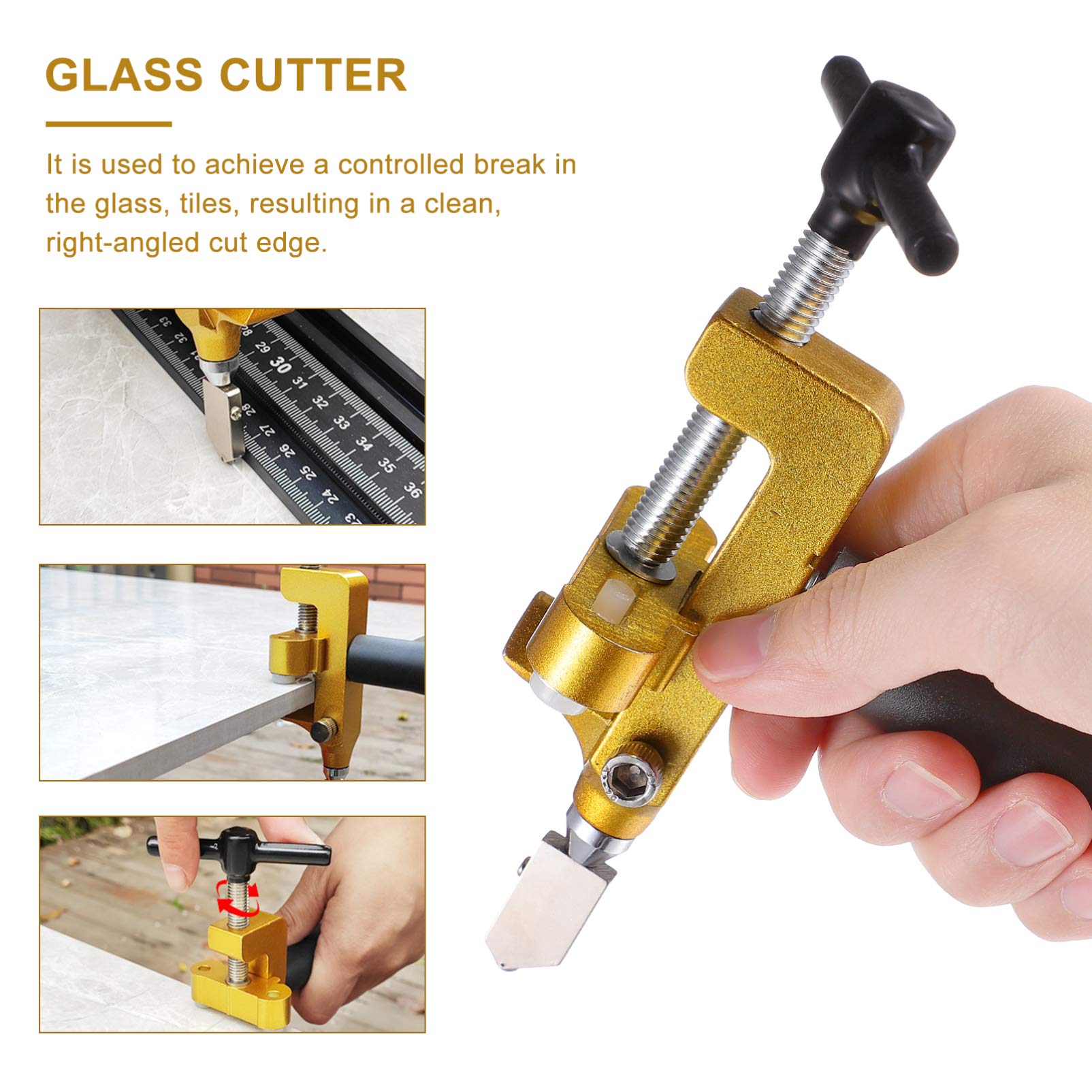 1 Set Manual Tile Cutter - Alloy Diamond Glass & Ceramic Tile Cutting Tool for Windows, Floors, DIY Projects - Hand Tool for Precise Partitioning & Smooth Cuts