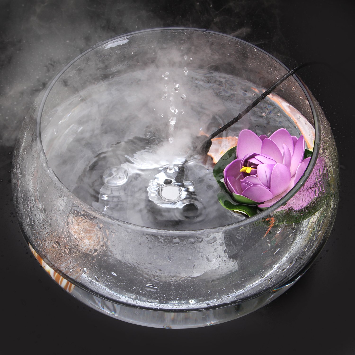 AGPTEK® 400mL/H Aluminum Mini Mist Maker Fogger - Portable Water Fountain Pond Fog Machine with Atomizer for Home, Office, and Garden Humidification | Perfect for Indoor Plants, Aquariums, and Decorative Fountains