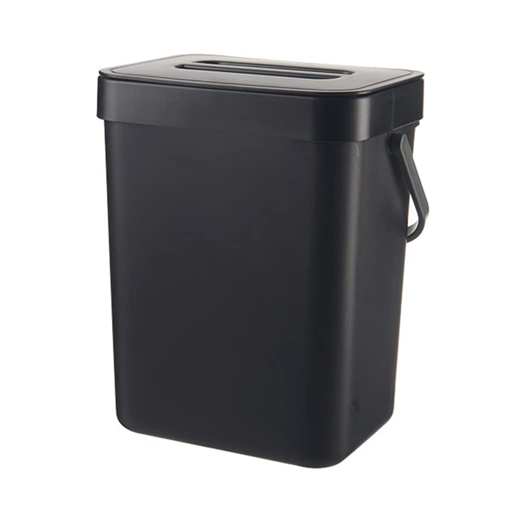 5L Wall-Mounted Small Trash Can for Kitchen Cabinet Door - Space Saving