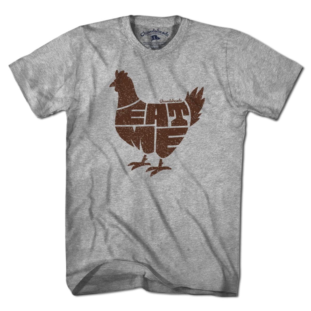 Eat Me Chicken Graphic T-Shirt - Funny Food Lover Tee for Men & Women - Perfect for BBQ Parties, Cooking Enthusiasts & Poultry Humor Fans