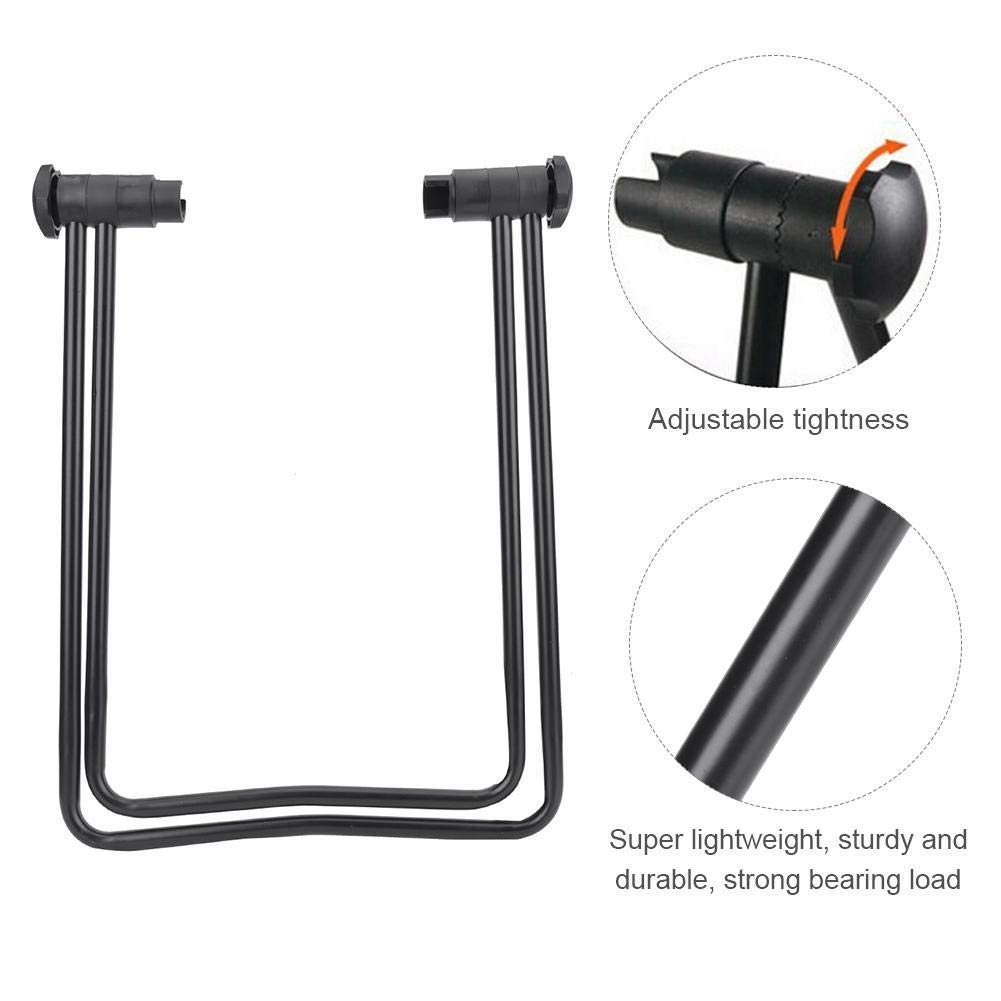 Triple Wheel Hub Display Stand - Foldable Adjustable Steel Frame Repair & Parking Holder for Car Storage & Garage Organization | Perfect for Auto Shops, Mechanics & DIY Enthusiasts