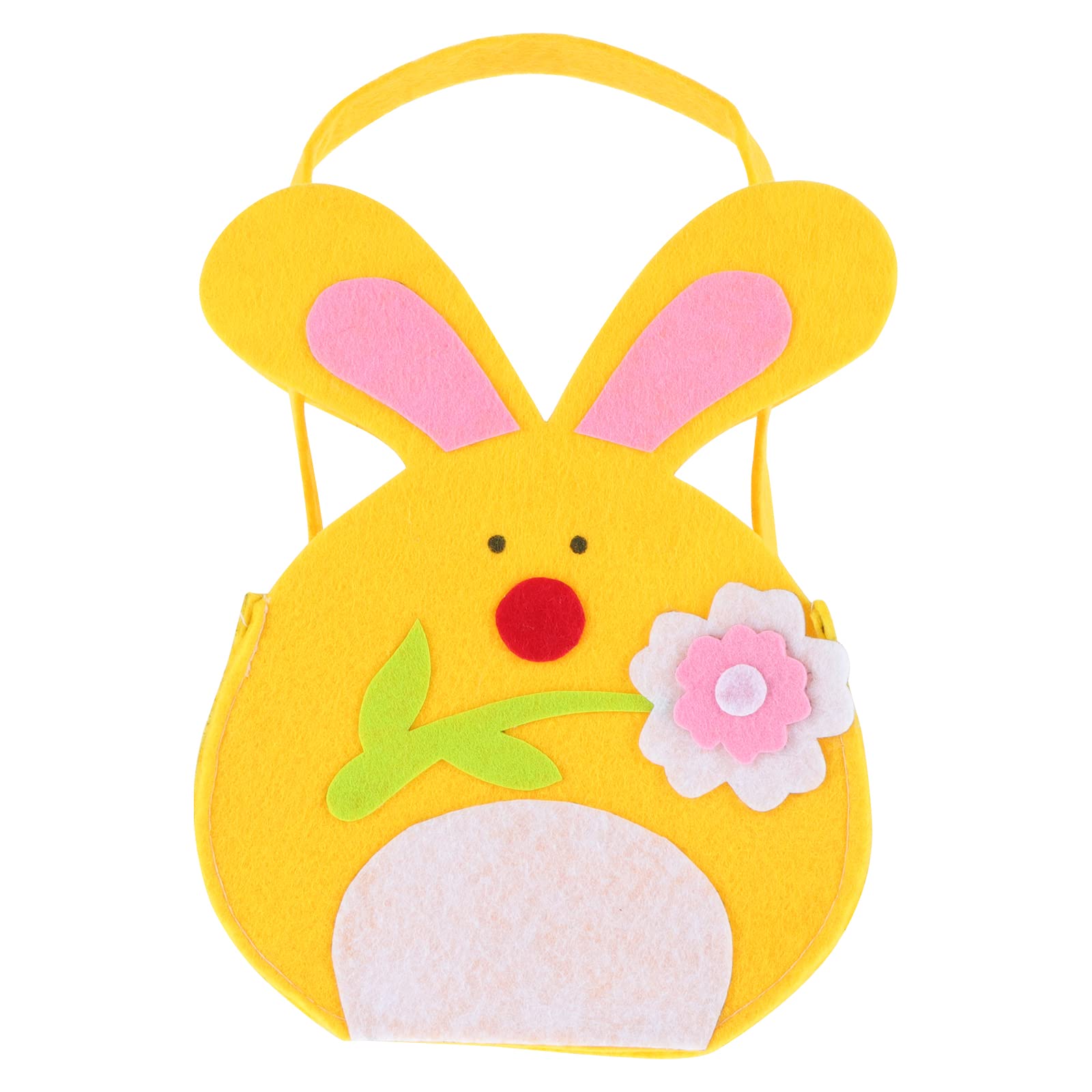LUOZZY Easter Bunny Tote Bag - Yellow Candy Gift Basket for Easter Egg Hunt, Themed Party & Birthday Decorations - Perfect for Easter Celebrations, Kids' Parties & Spring Festivities