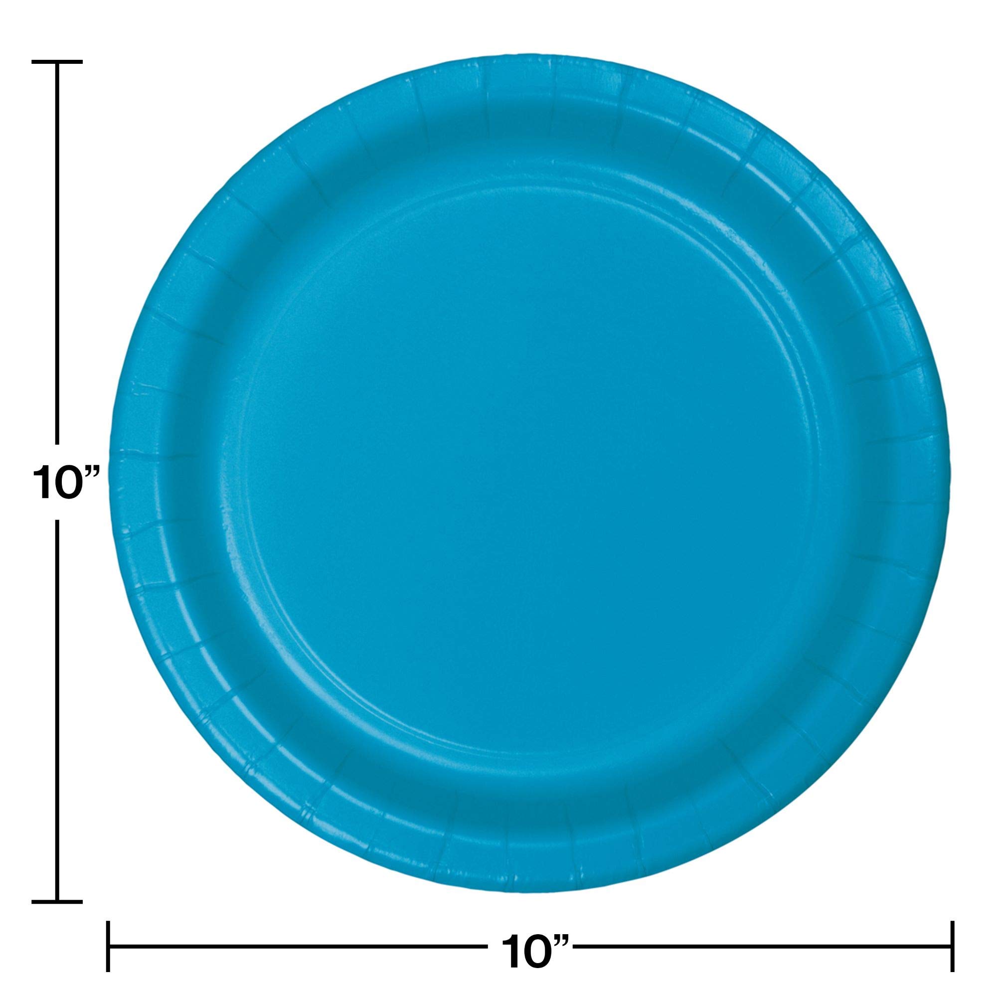 240 Pack Aqua Blue 10 Inch Disposable Paper Plates for Parties, Banquets, BBQs, Picnics & Events - Bulk Club Pack