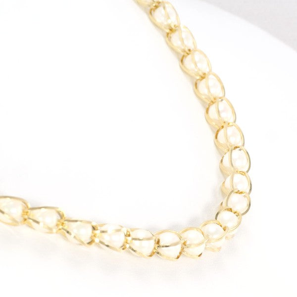 18K Yellow Gold Akoya Pearl Necklace - Elegant Cultured Pearl Jewelry for Women, Gift for Anniversary, Wedding & Special Occasions