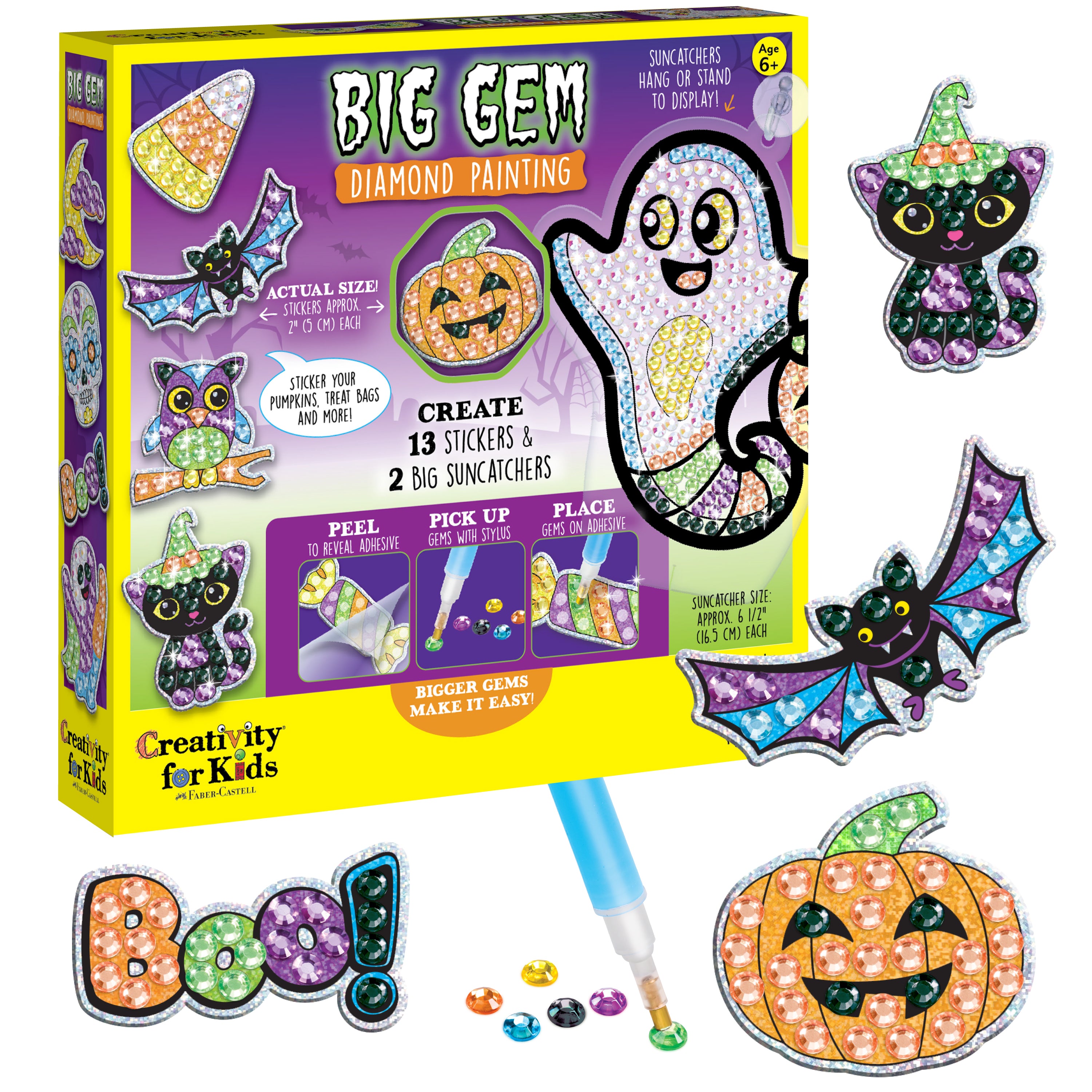 Halloween Diamond Painting Kit - Big Gem DIY Art Craft for Adults & Kids - Perfect for Home Decor, Party Favors & Holiday Gifts