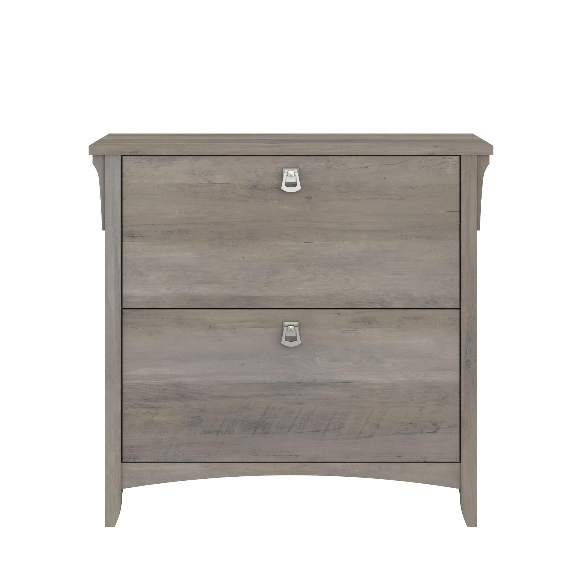 Bush Furniture Salinas 2-Drawer Lateral File Cabinet - Driftwood Gray - Home Office Storage Solution for Documents & Supplies