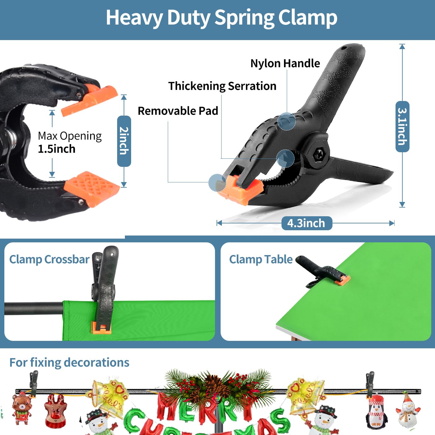 HEMMOTOP 5x6.5 ft Portable Green Screen Backdrop Kit with Stand - Professional Chroma Key Background for Live Streaming, YouTube Videos, Zoom Meetings & Gaming - Includes Clips & Carrying Bag for Easy Setup & Transport