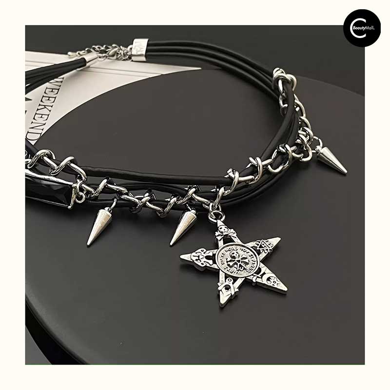 SUMMERBLACK Y2K Gothic Punk Choker Necklace - Edgy Gothic Jewelry for Women | Perfect for Concerts, Rave Parties & Alternative Fashion