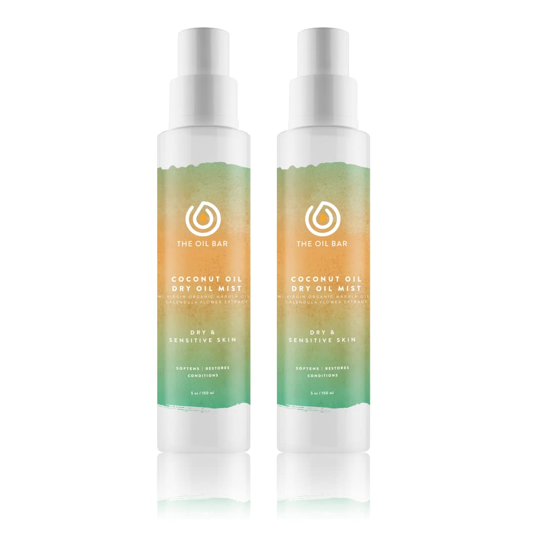 Sexual Chocolate Scented Coconut Oil Dry Oil Mist - 2 Pack (5 oz Each) for Sensual Massage & Intimate Moments | Moisturizing Body Oil for Couples & Self-Care