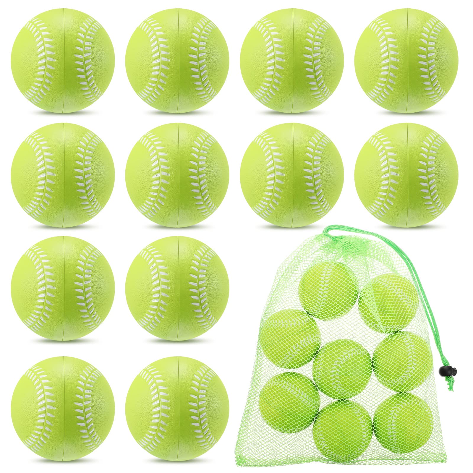 12 Pack Soft Foam Baseballs for Kids - 2.75 Inch Safety T-Balls for Practice & Training | Indoor/Outdoor Use for Toddlers & Teen Players | Perfect for Backyard Games, Batting Practice & School PE Classes