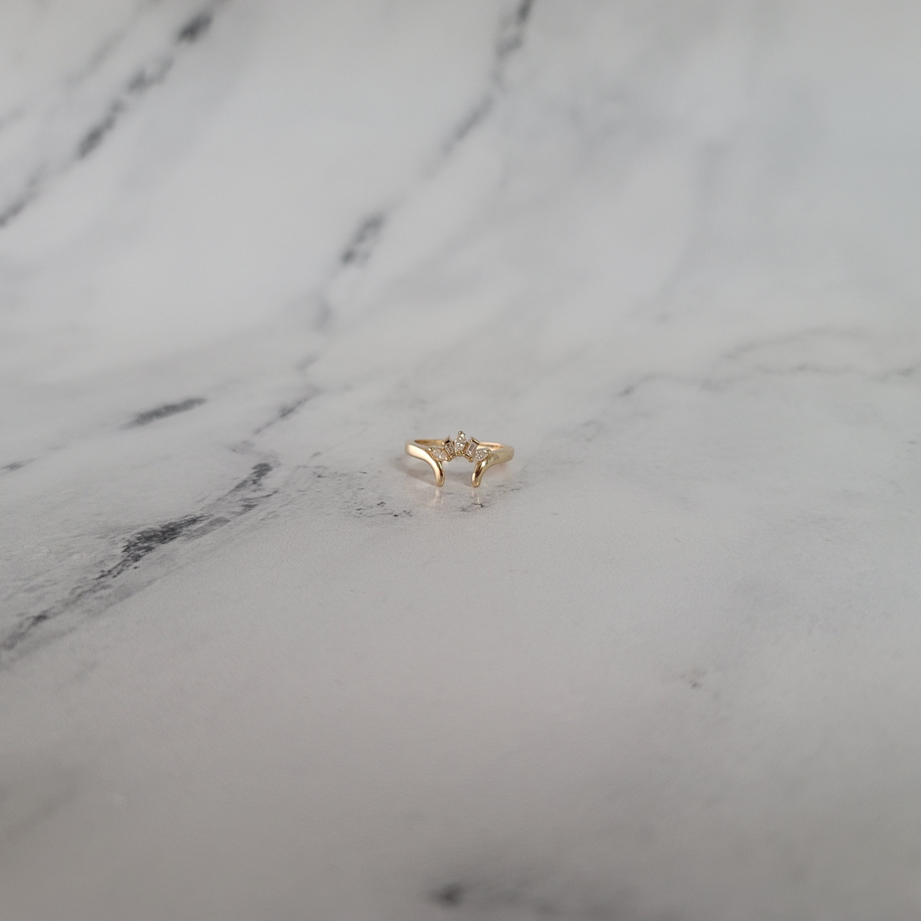 Elegant Crown Style Diamond Wrap Ring Enhancer for Wedding Bands - Perfect for Bridal Jewelry, Anniversary Gifts & Special Occasions