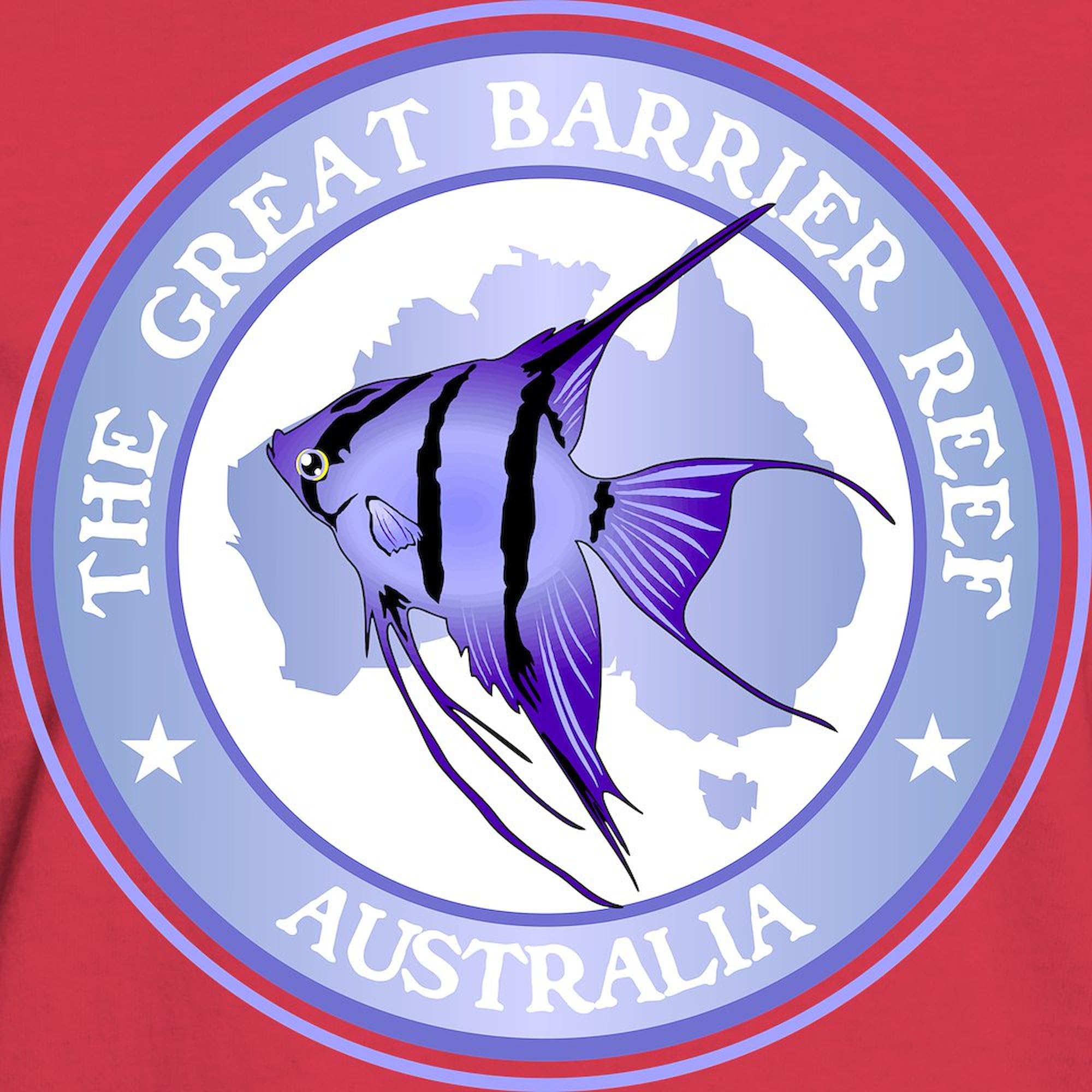 Australia The Great Barrier Reef Women's Cotton Dark T-Shirt - Soft Breathable Tee for Beach Vacation, Travel & Casual Wear