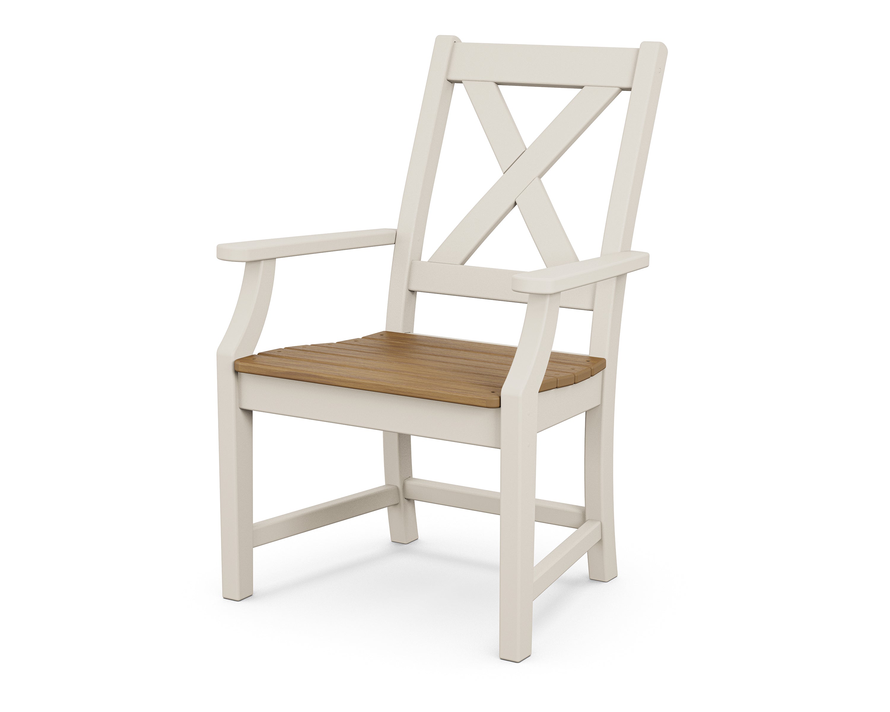 POLYWOOD Braxton Outdoor Dining Arm Chair - Weather-Resistant, Durable & Comfortable - Perfect for Patio, Deck, and Garden Use
