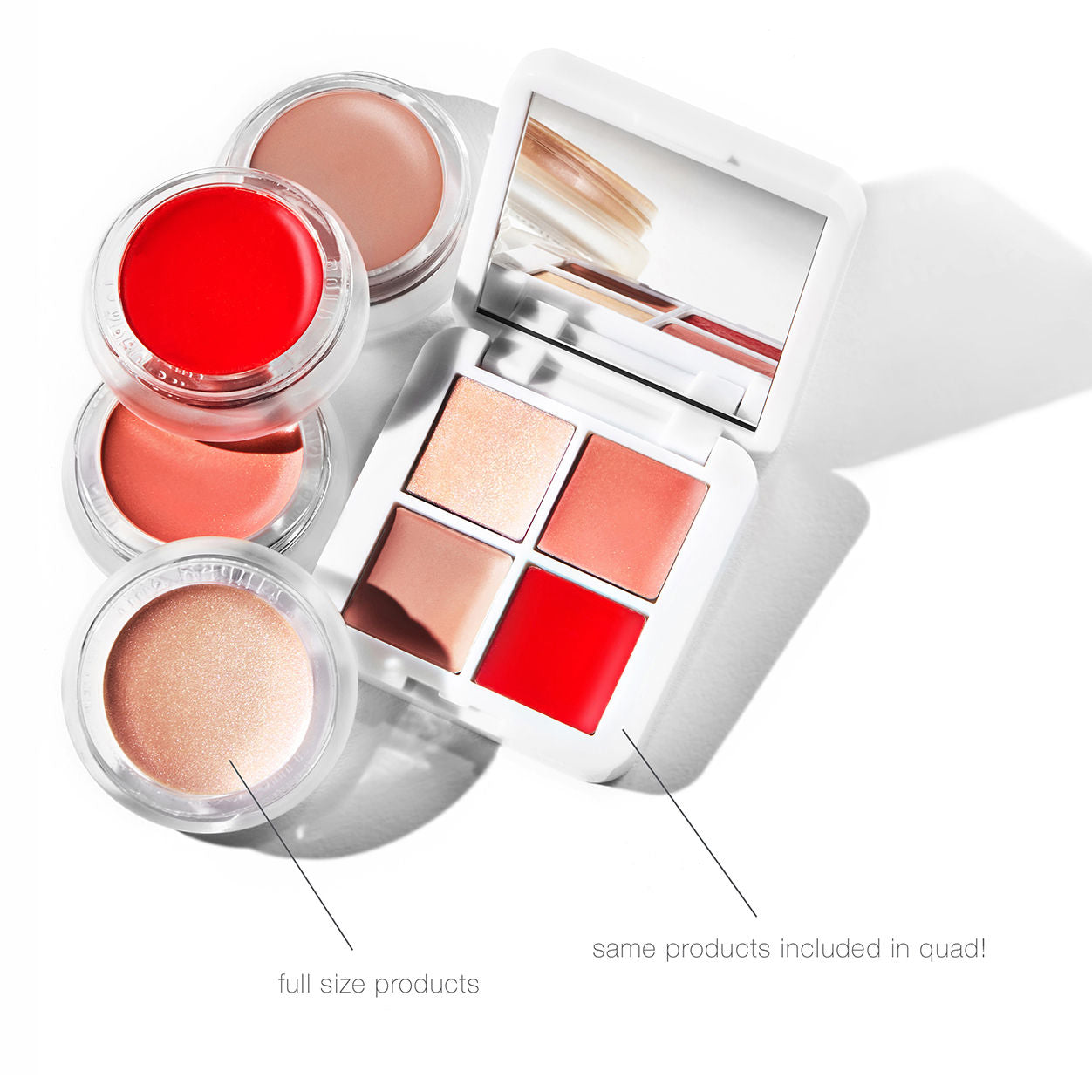 Lip2Cheek Glow Quad - 4-in-1 Cream Blush & Lip Tint Set for Natural Flush | Perfect for Everyday Makeup & On-the-Go Touch Ups