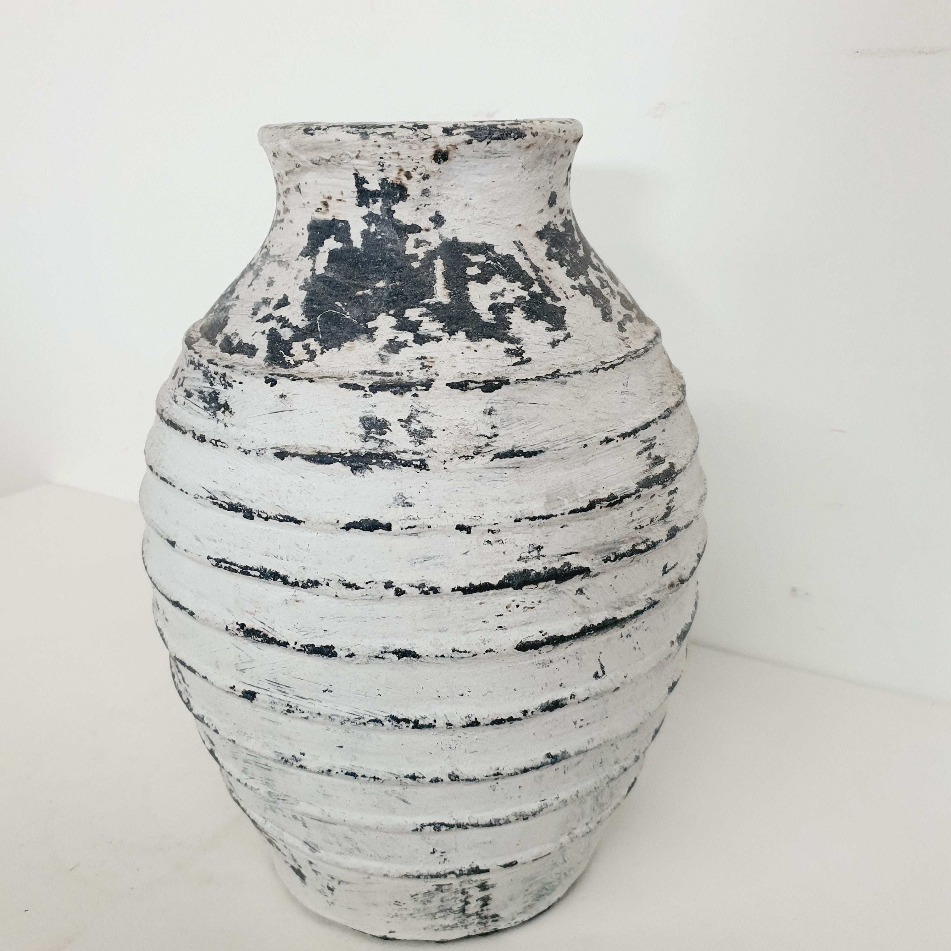 Rustic Ceramic Vase Handmade for Home Decor - Farmhouse Style Flower Vase for Centerpieces, Wedding Decor, and Living Room Accents