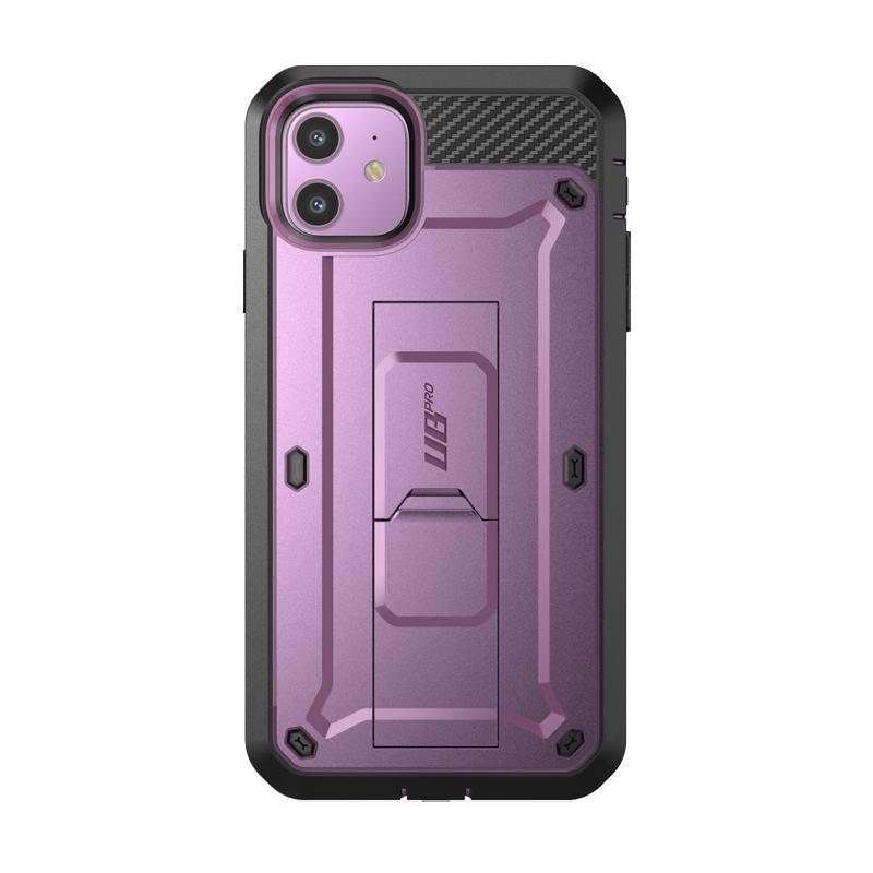 iPhone 11 6.1 Inch Unicorn Beetle Pro Rugged Case - Shockproof Protective Cover with Built-in Screen Protector, Metallic Purple (Open Box) - Perfect for Outdoor, Sports & Extreme Activities