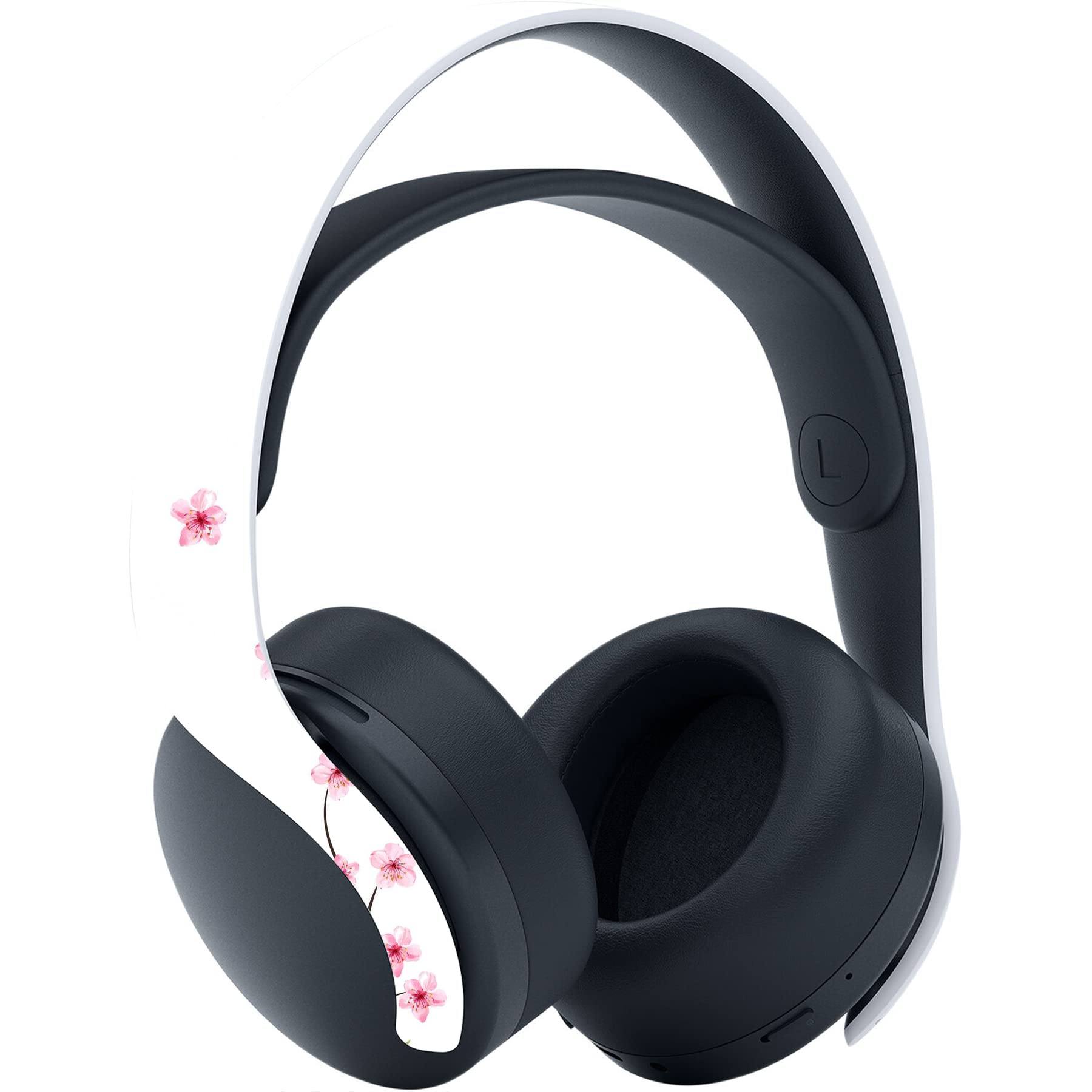 PlayVital Vinyl Skin Stickers for PS5 Console & Accessories - Cherry Blossom Design Protective Decal for PS5, Controller, Charging Dock, Headset & Media Remote | Gaming Setup Decoration & Scratch Protection