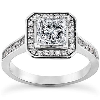 1.73 Carat TW Princess Cut Diamond Engagement Ring & Matching Wedding Band Set in Platinum - Perfect for Proposals, Anniversaries, and Bridal Jewelry