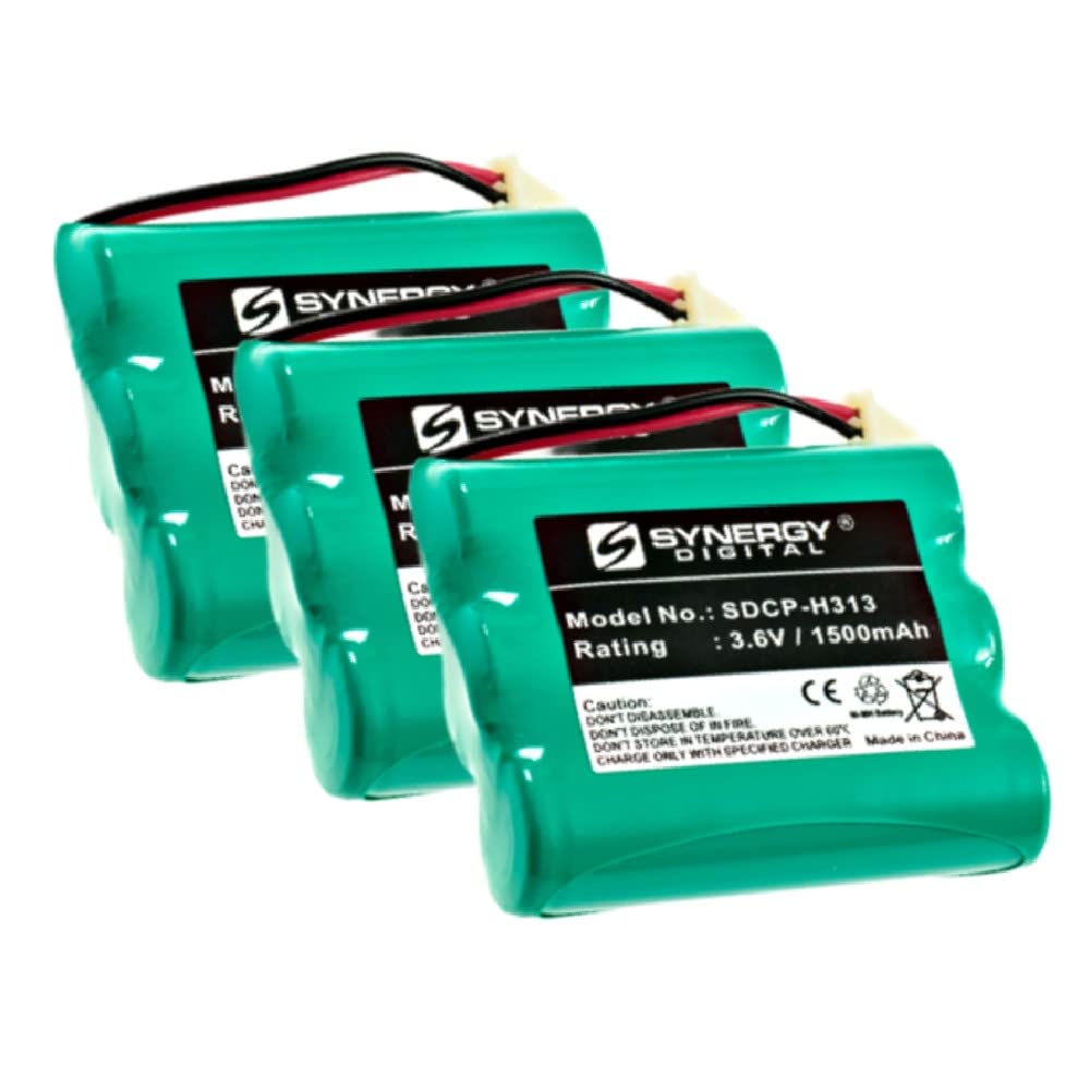 Panasonic FF-908 Cordless Phone Battery Combo Pack - 3 x SDCP-H313 Replacement Batteries for Home & Office Use